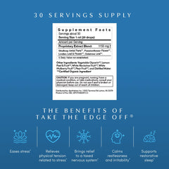 Front label of Apothékary Take The Edge Off bottle