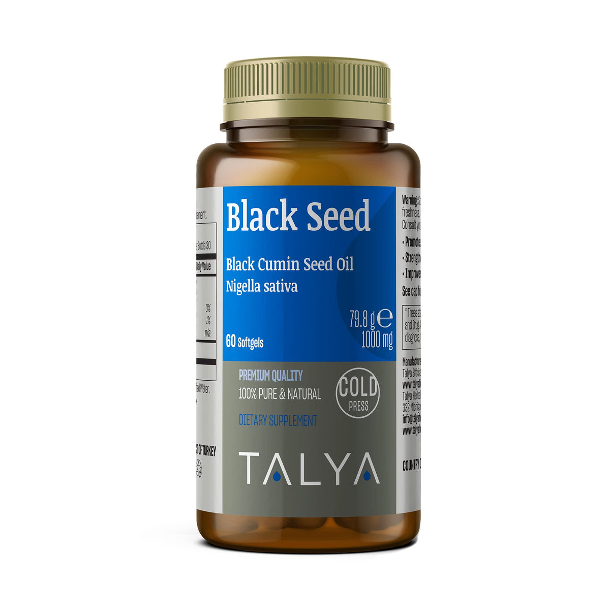 TALYA Black Seed Oil Softgel bottle front