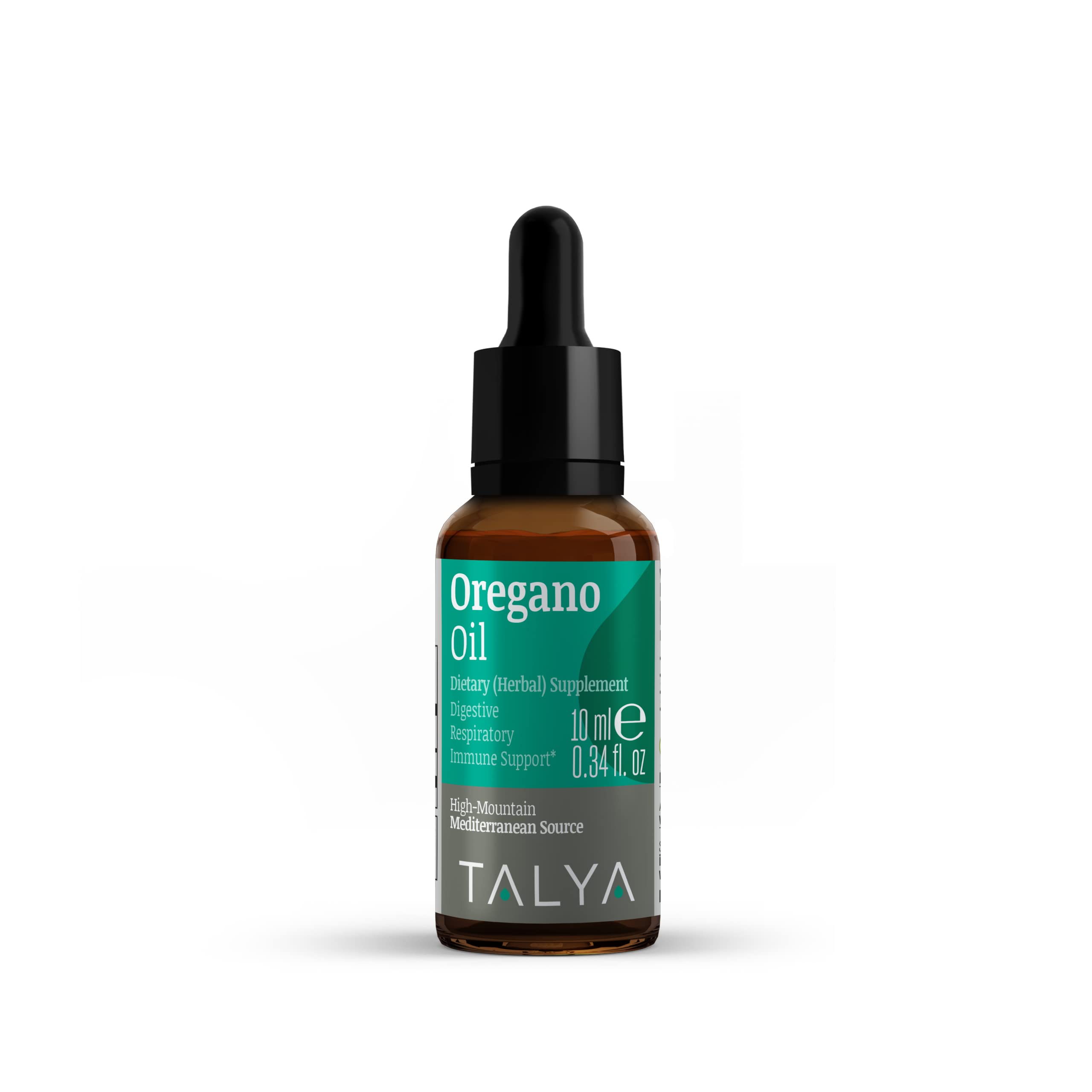 Talya Oregano Oil bottle on display with Mediterranean oregano