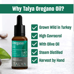 Oregano oil blended with extra virgin olive oil bottle