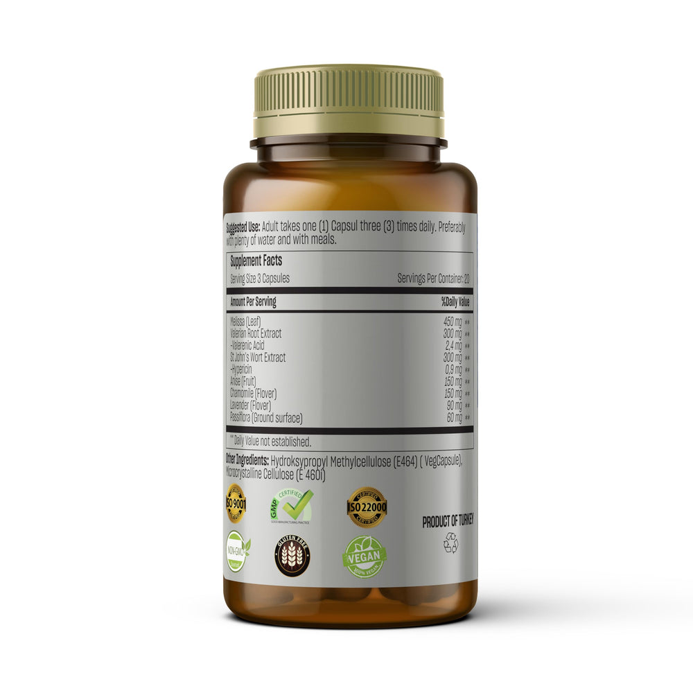 Close-up of Talya Relax capsules showing natural color