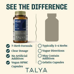 Mediterranean botanicals representing the Talya Relax blend
