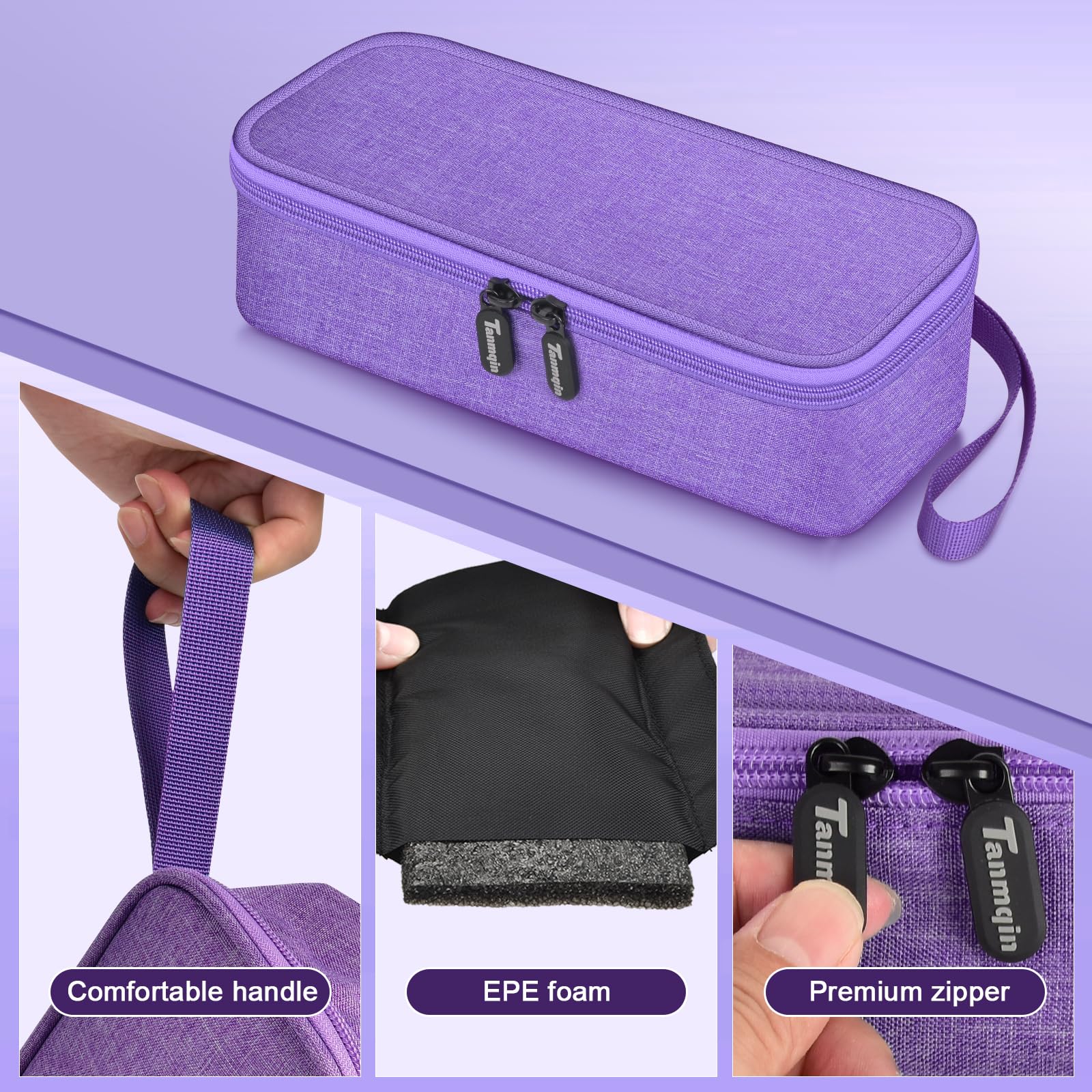 Carrying strap and double-zip design of the Tanmqin storage bag