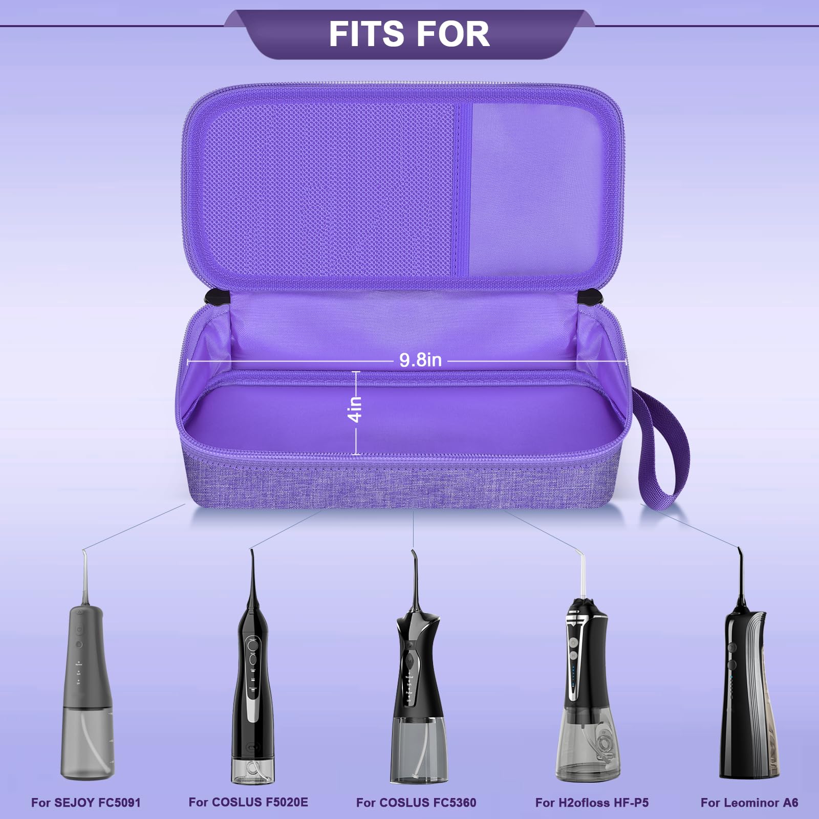 Interior layout of Tanmqin case with mesh pocket for tips and cables