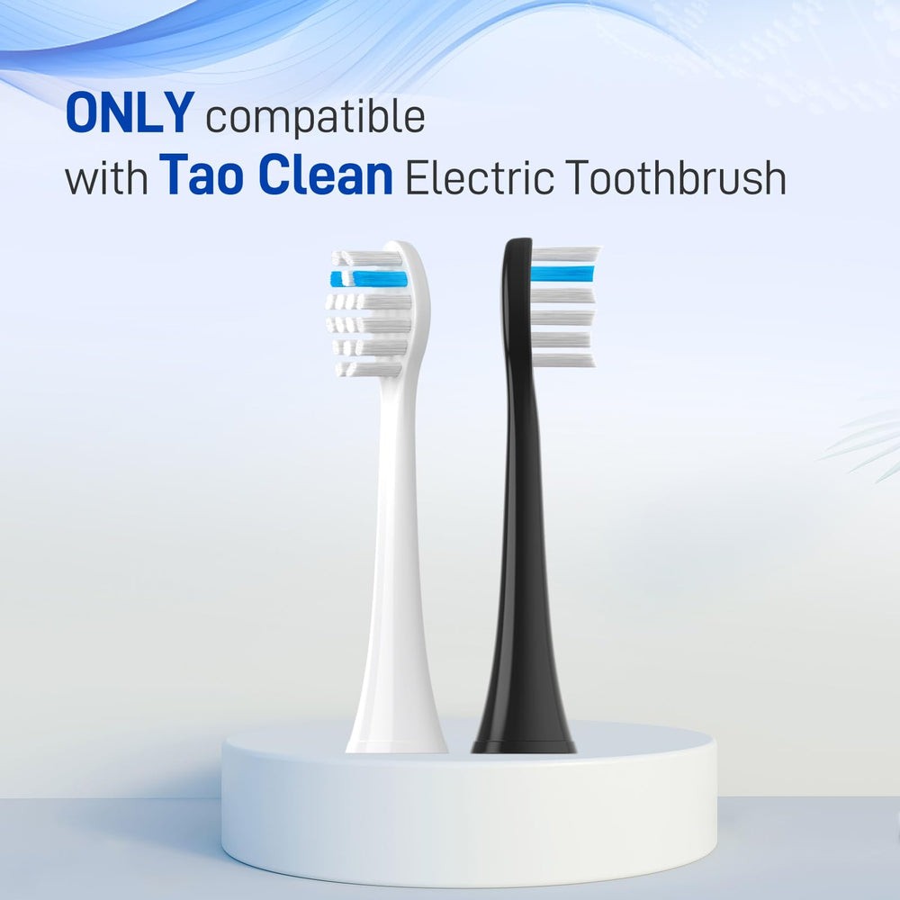 TAO Clean compatible replacement toothbrush heads in white - 10 pack - image 2