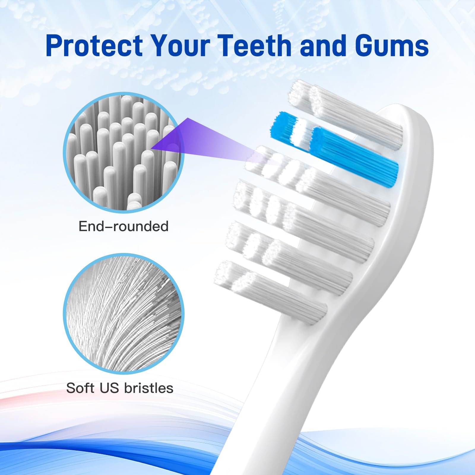 TAO Clean compatible replacement toothbrush heads in white - 10 pack - image 3