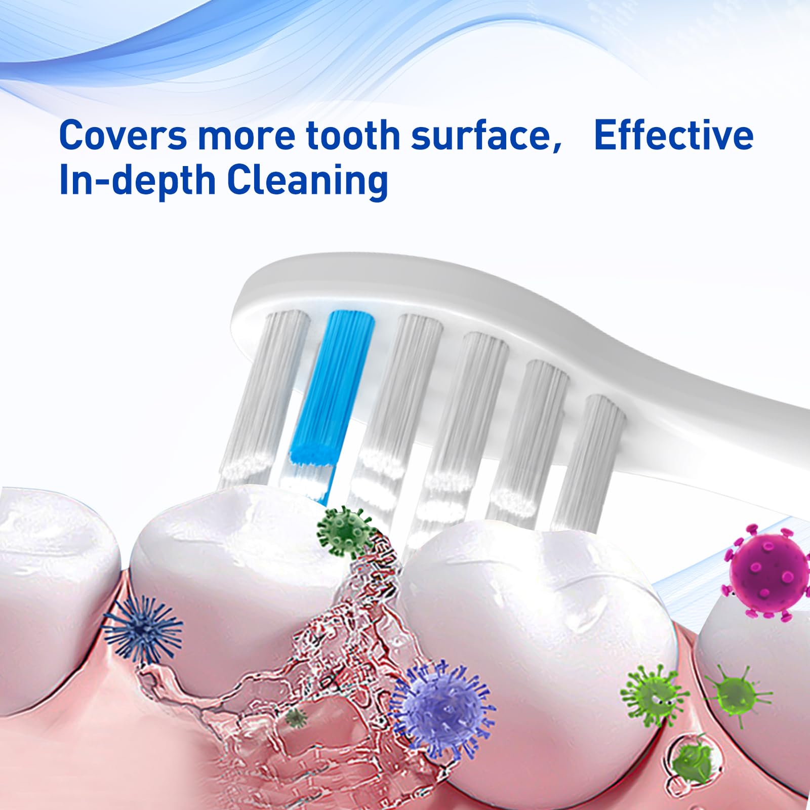 TAO Clean compatible replacement toothbrush heads in white - 10 pack - image 5