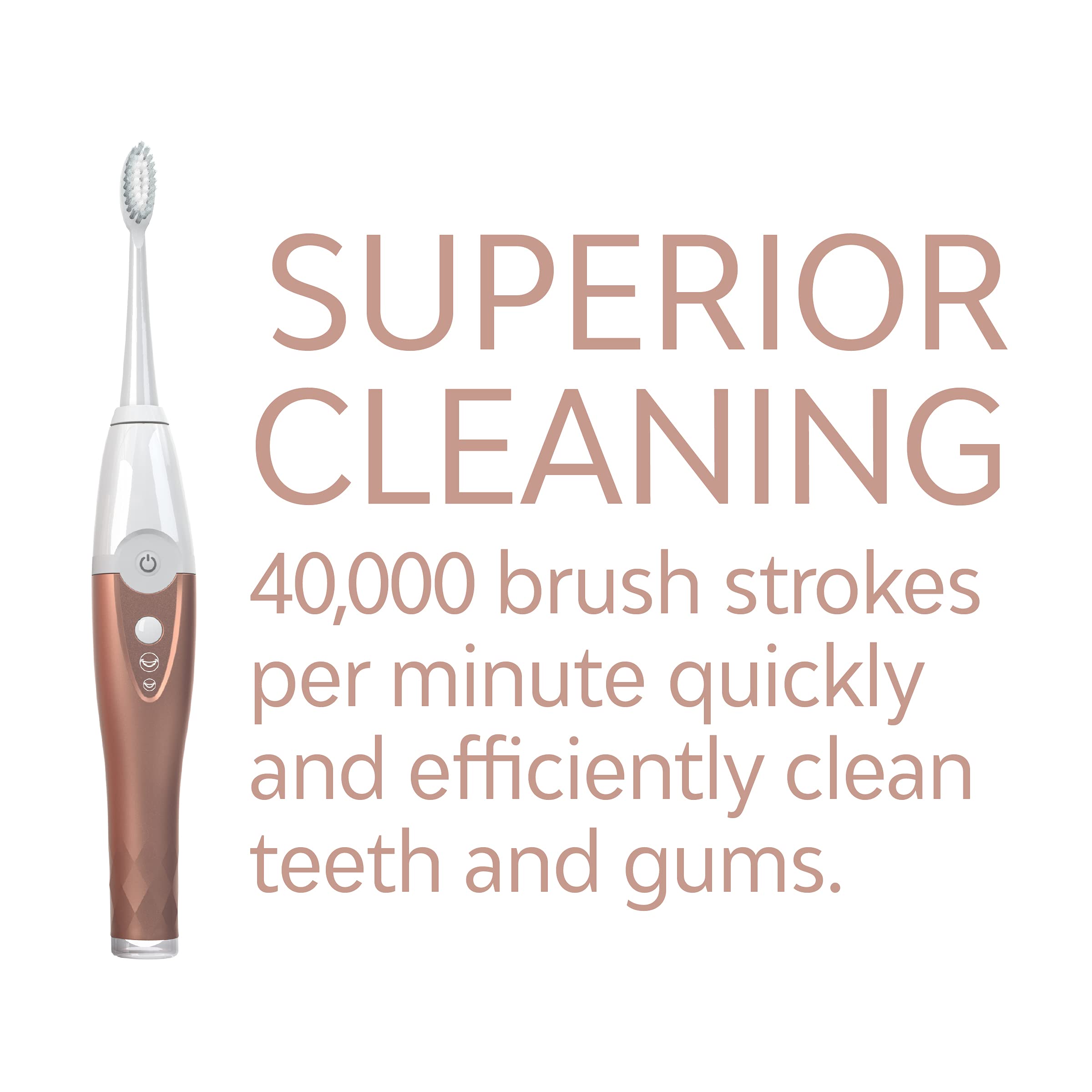 Quadrant timer on TAO Clean toothbrush indicating 30-second interval