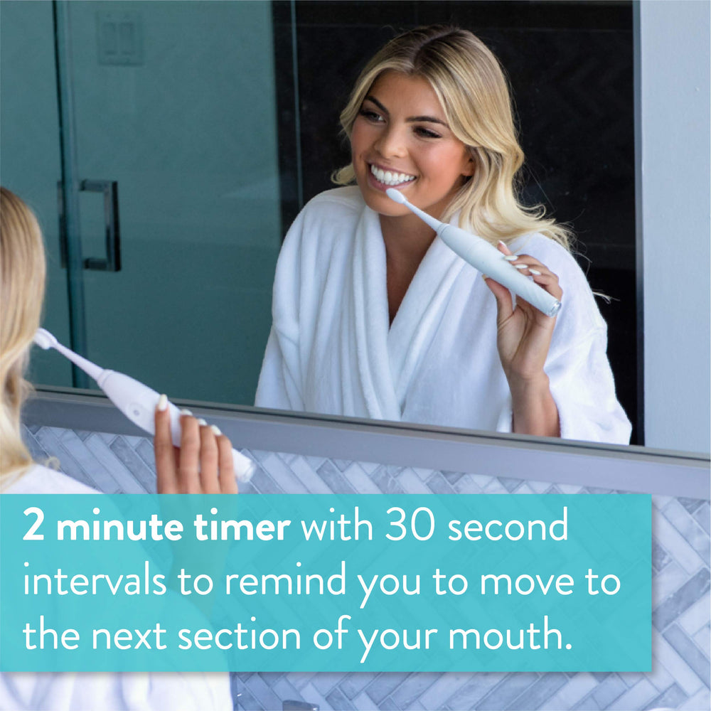 UV-C halo sanitizing the brush head