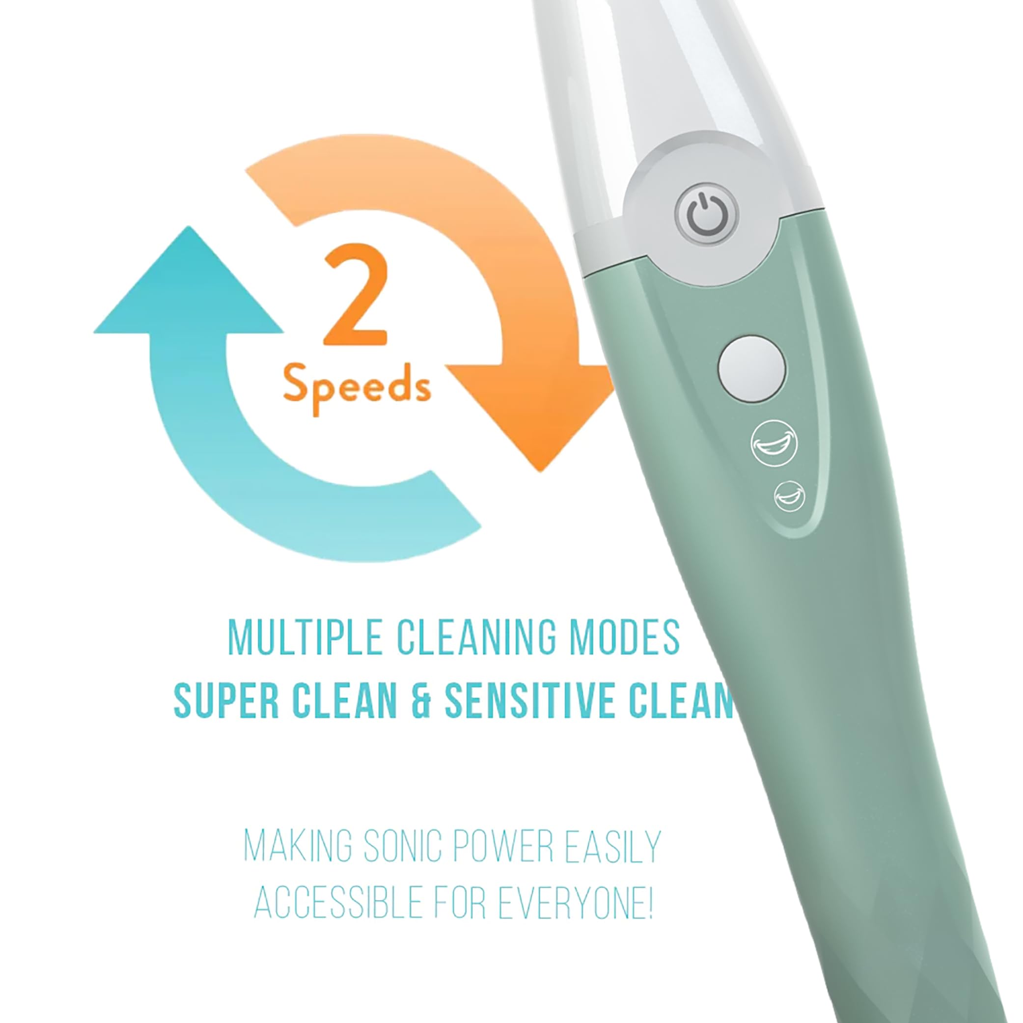 Contents: toothbrush, docking station, sealed brush head, power adapter and cable