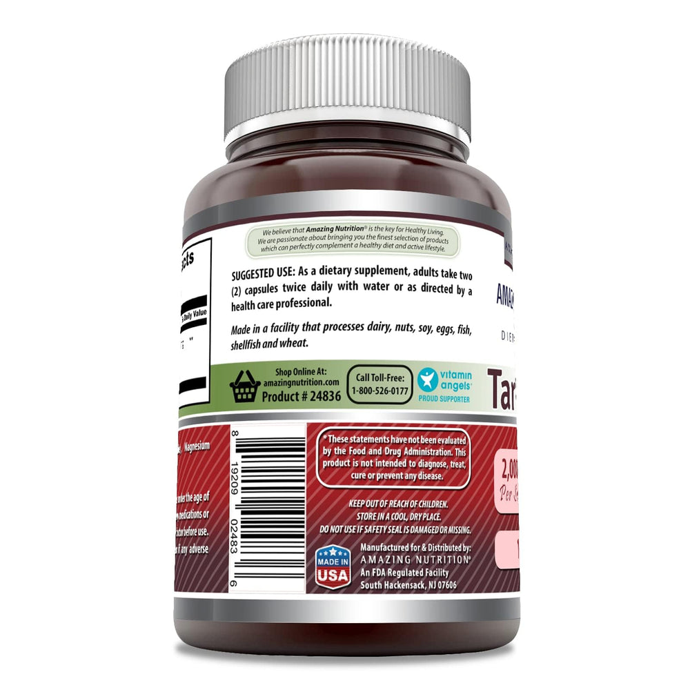 Tart Cherry Extract 10:1 2000 mg per serving label image
