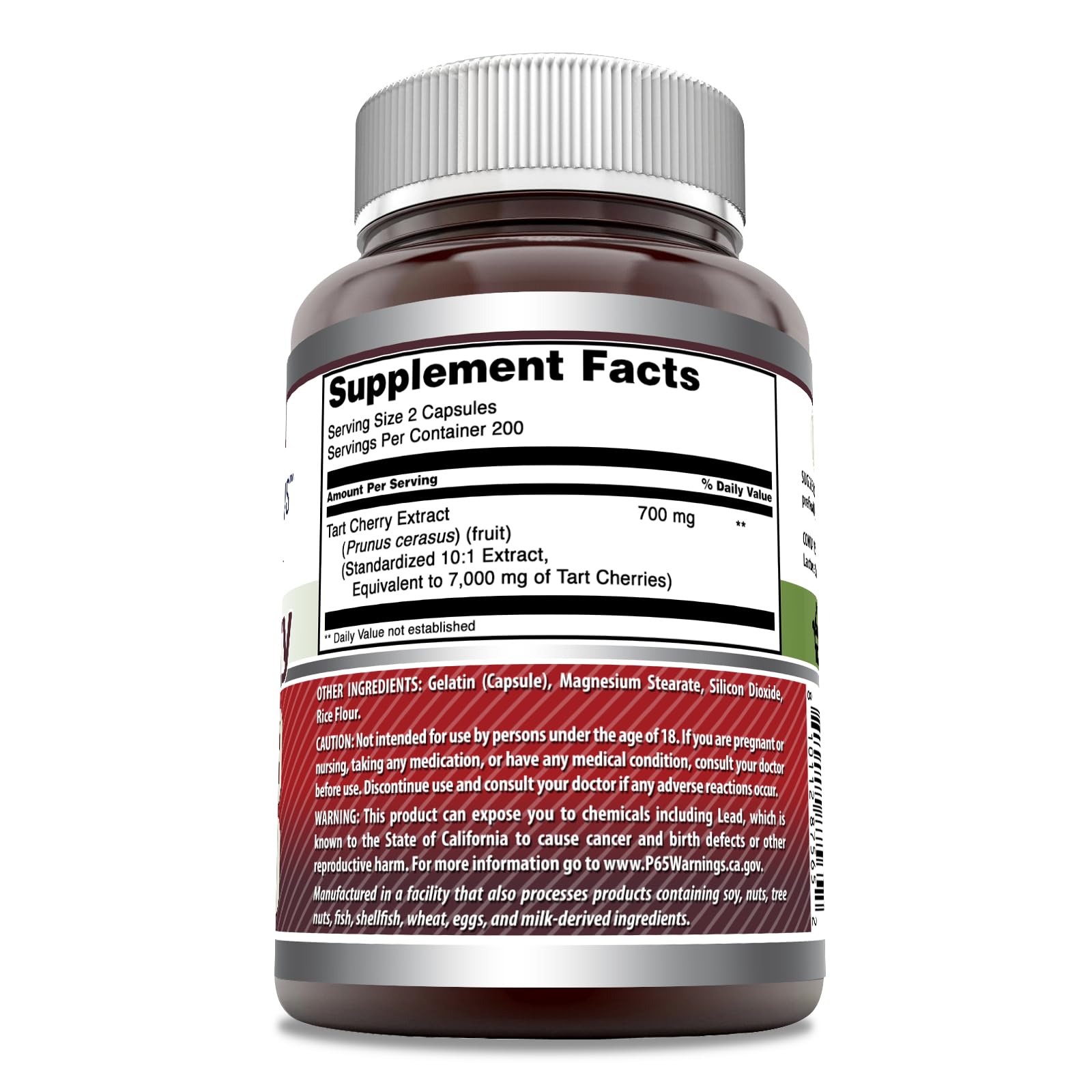 Tart Cherry Extract capsules close-up
