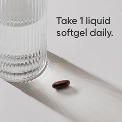 Liquid softgel tart cherry capsules close-up