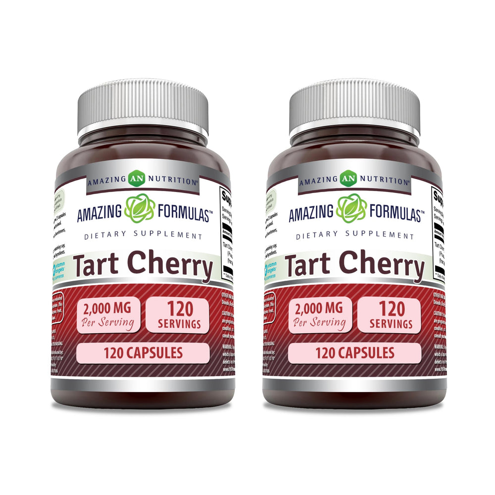 Bottle of Amazing Formulas Tart Cherry Supplement 2000 mg per serving