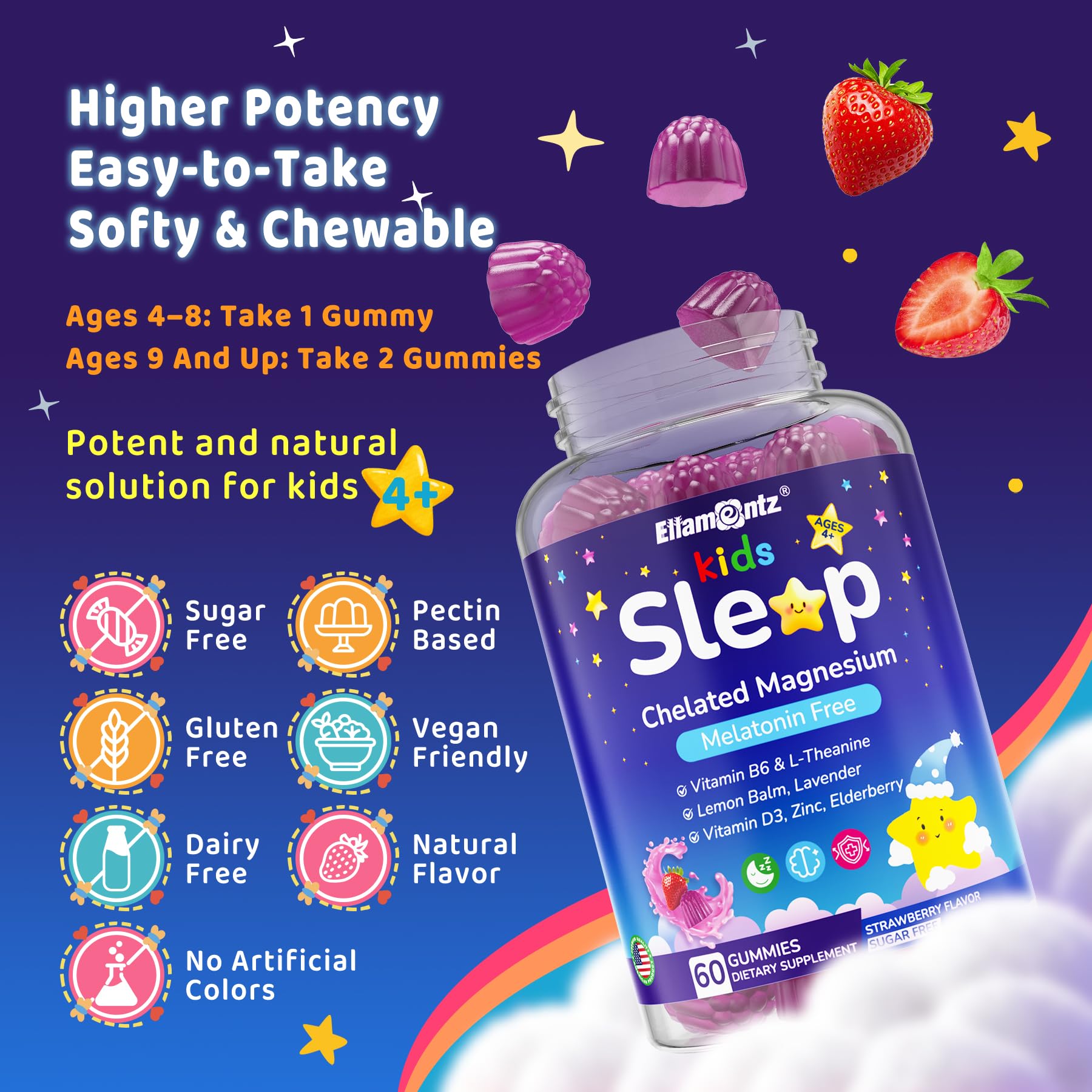 Natural strawberry flavor for kids sleep gummies