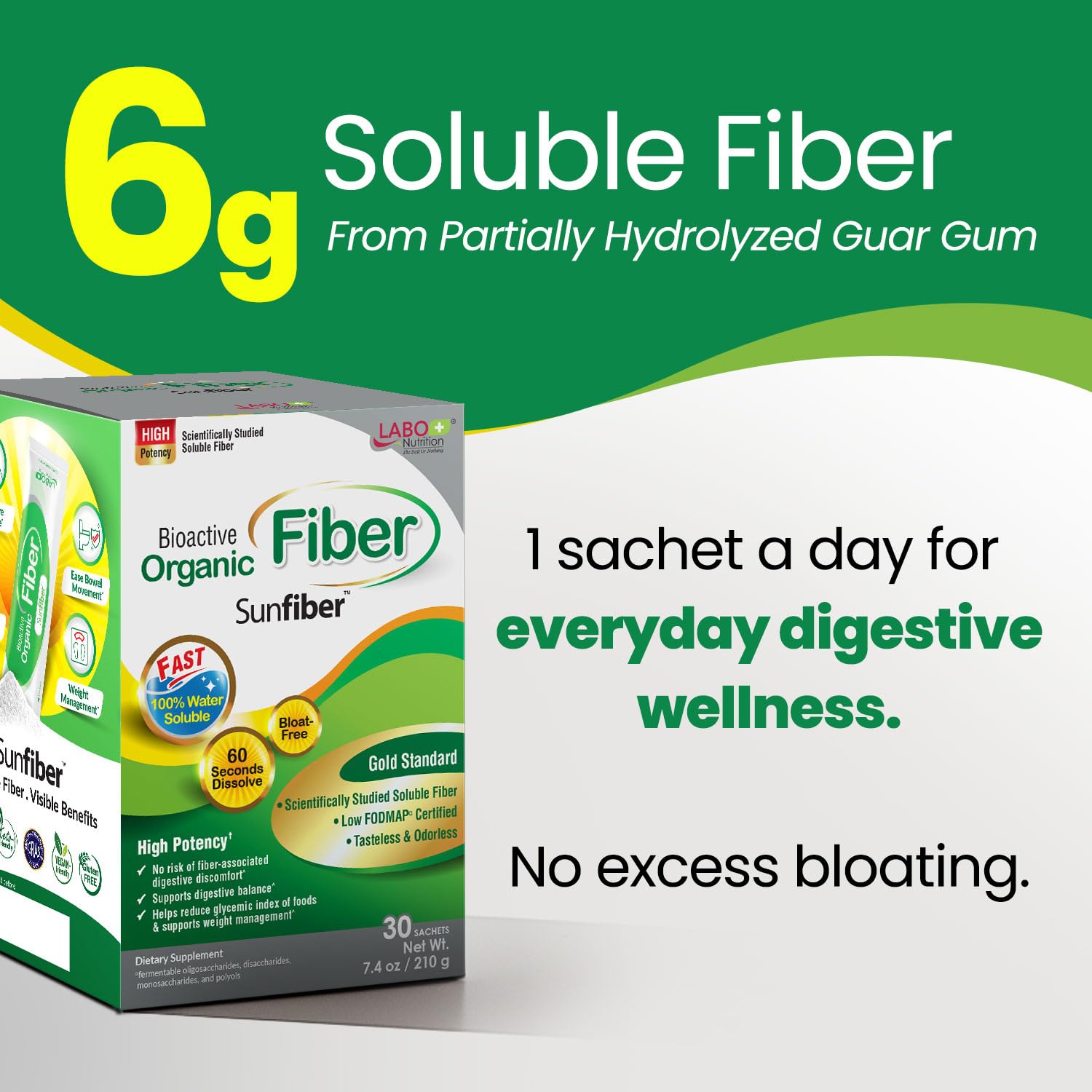 Tasteless and odorless Sunfiber powder dissolving in liquid image