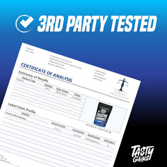 Sealed bottle of TASTY GAINS Creatine Gummies 90g