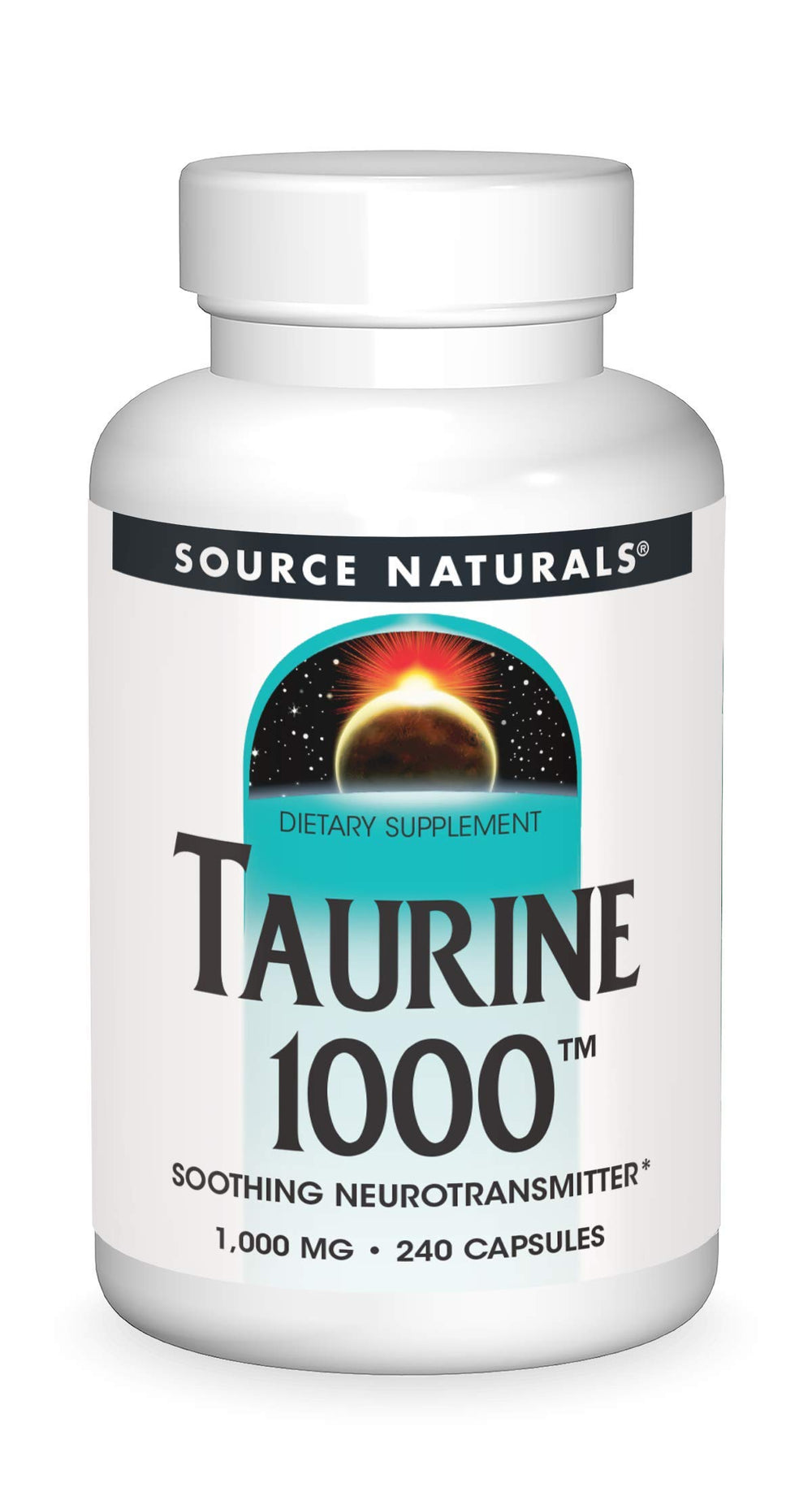 Source Naturals Taurine 1000mg bottle - 240 capsules