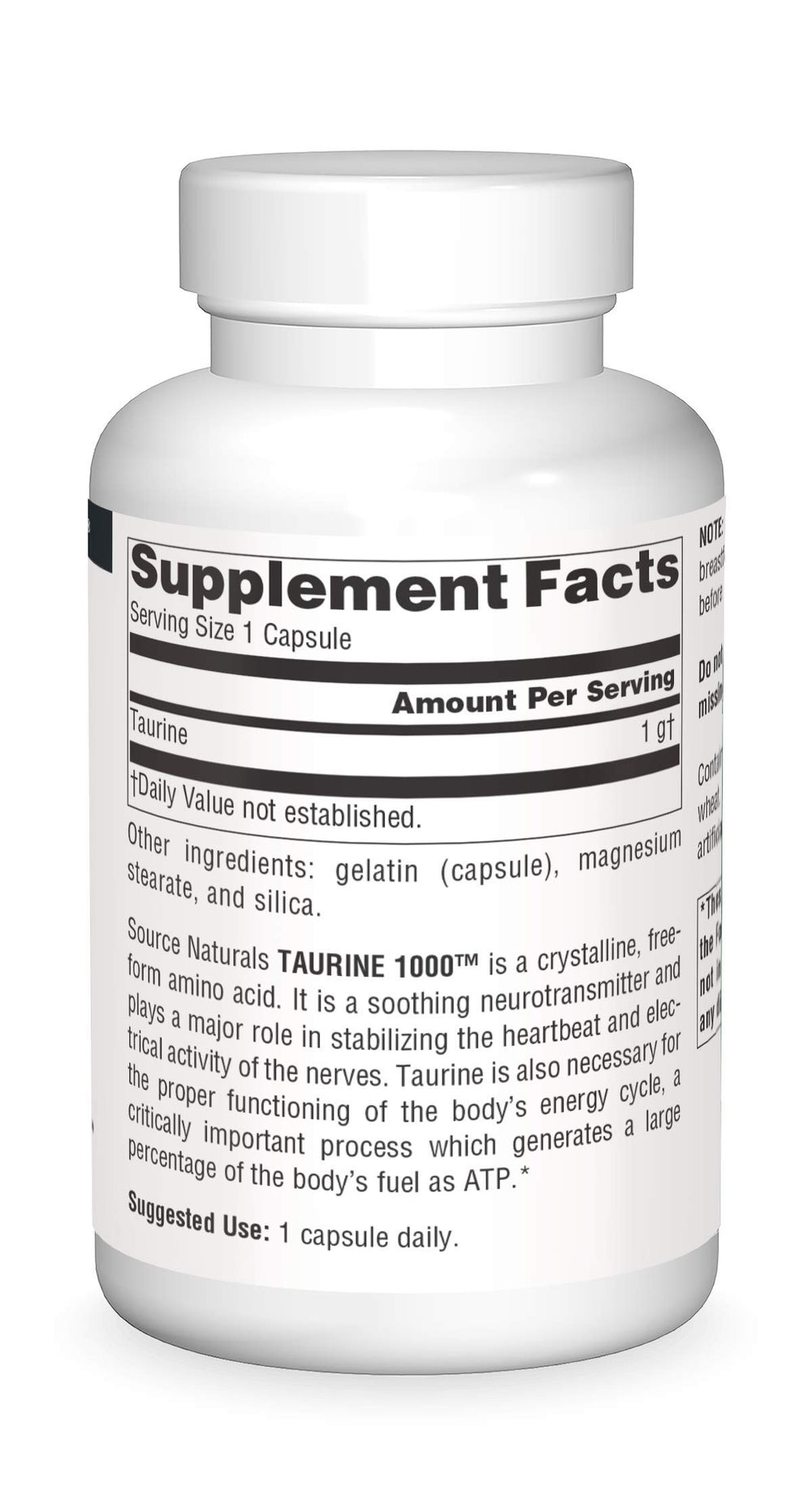 Source Naturals Taurine 1000mg capsules