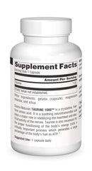 Source Naturals Taurine 1000mg capsules