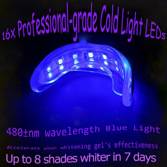 Blue LED activation light for whitening gel