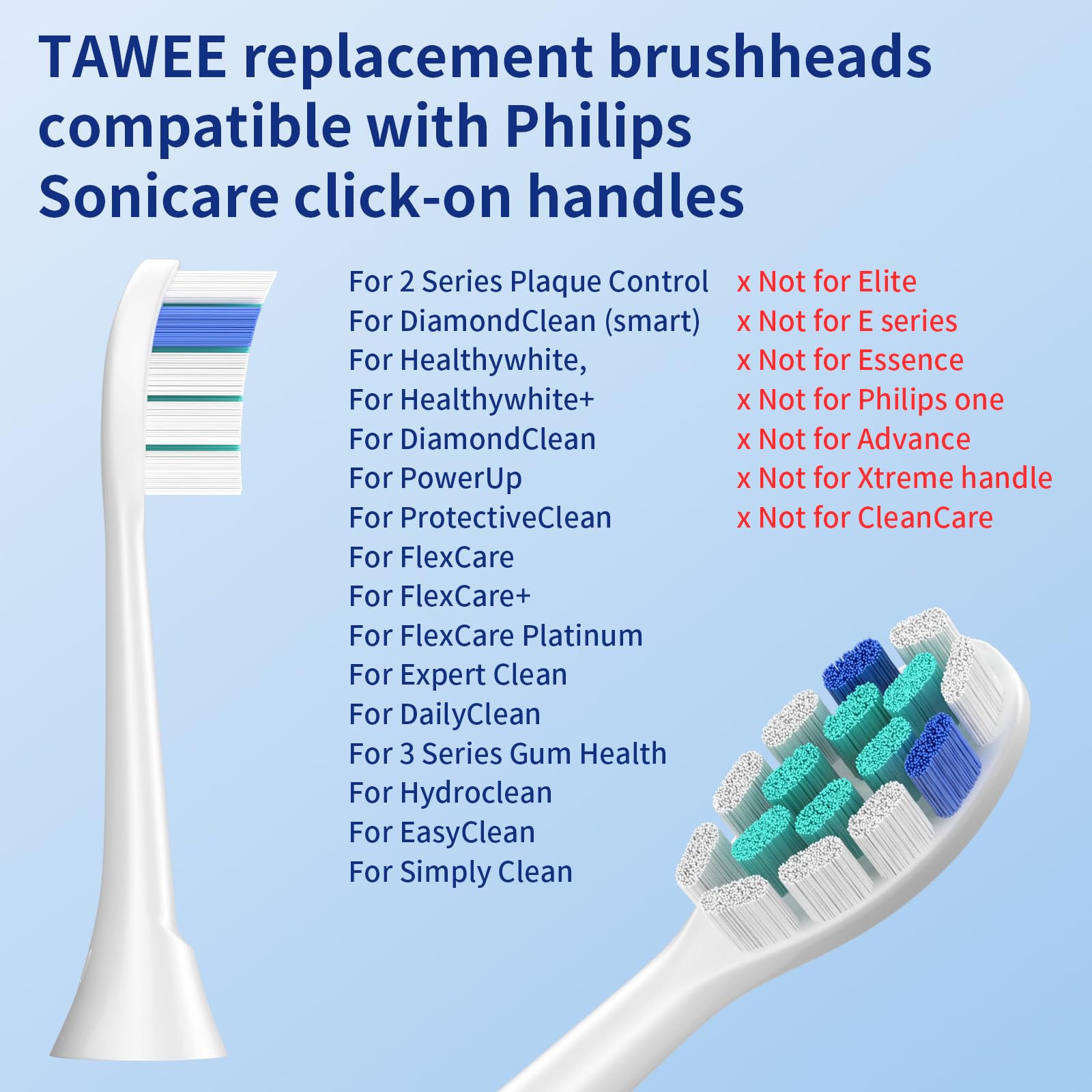 Includes 10 brush heads with travel-friendly packaging