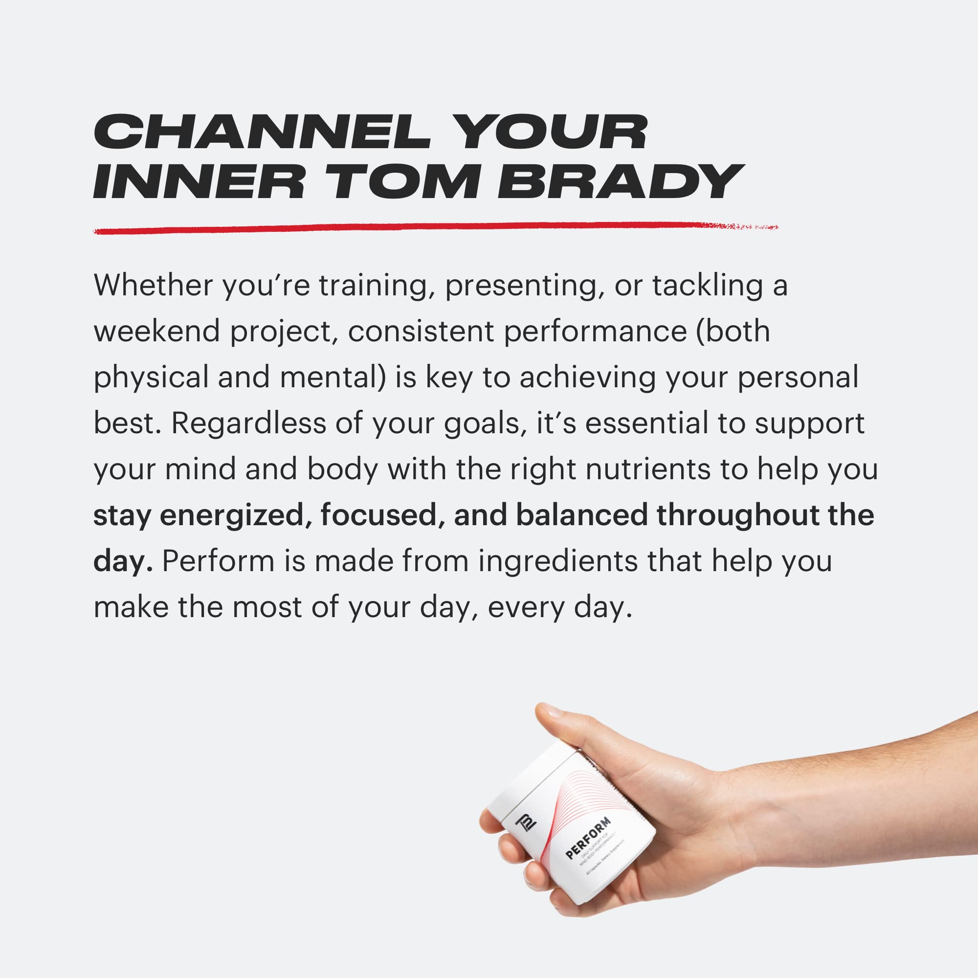 Ashwagandha included in TB12 Perform