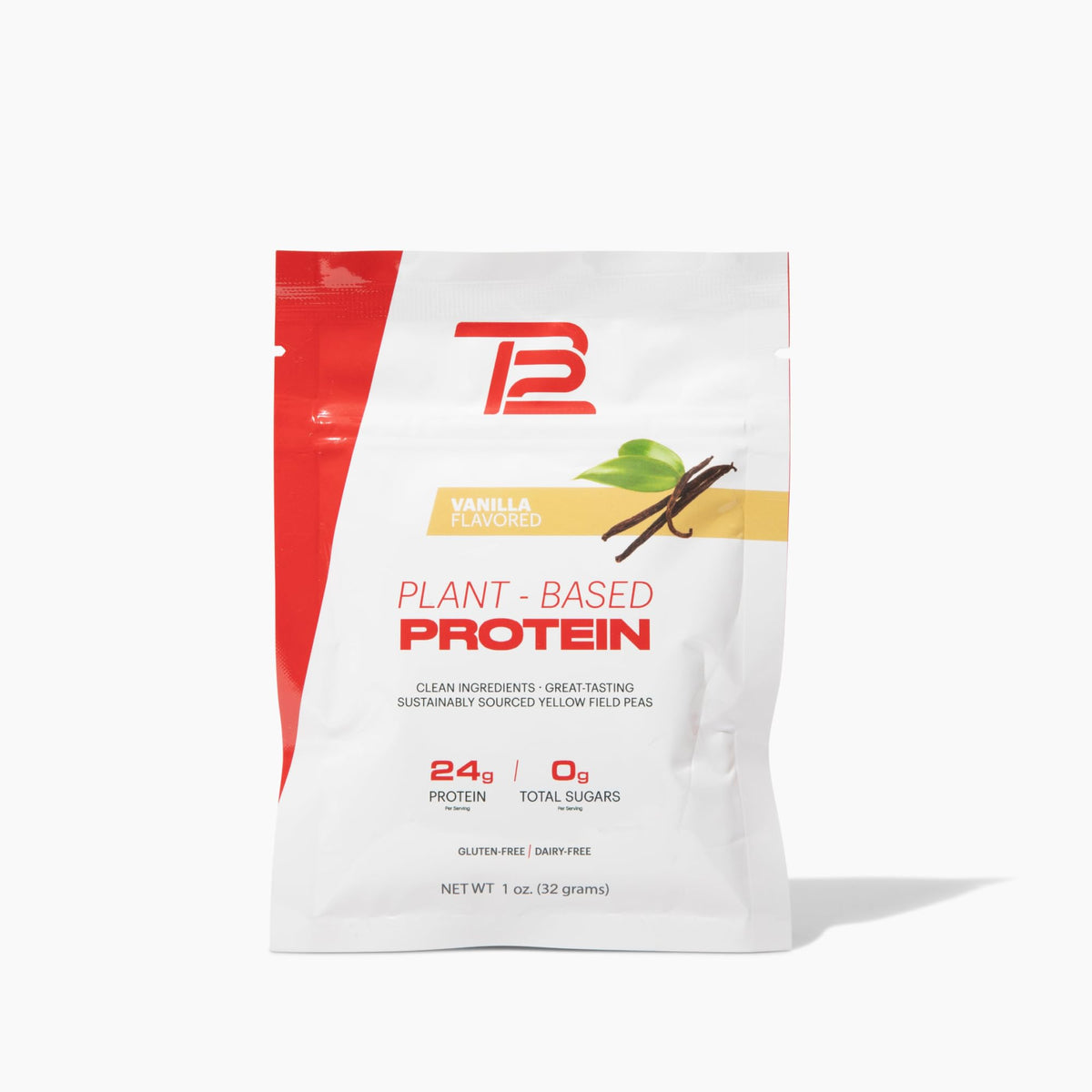TB12 vanilla plant-based protein powder hero shot