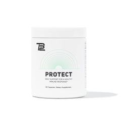 TB12 Protect bottle and label on white background