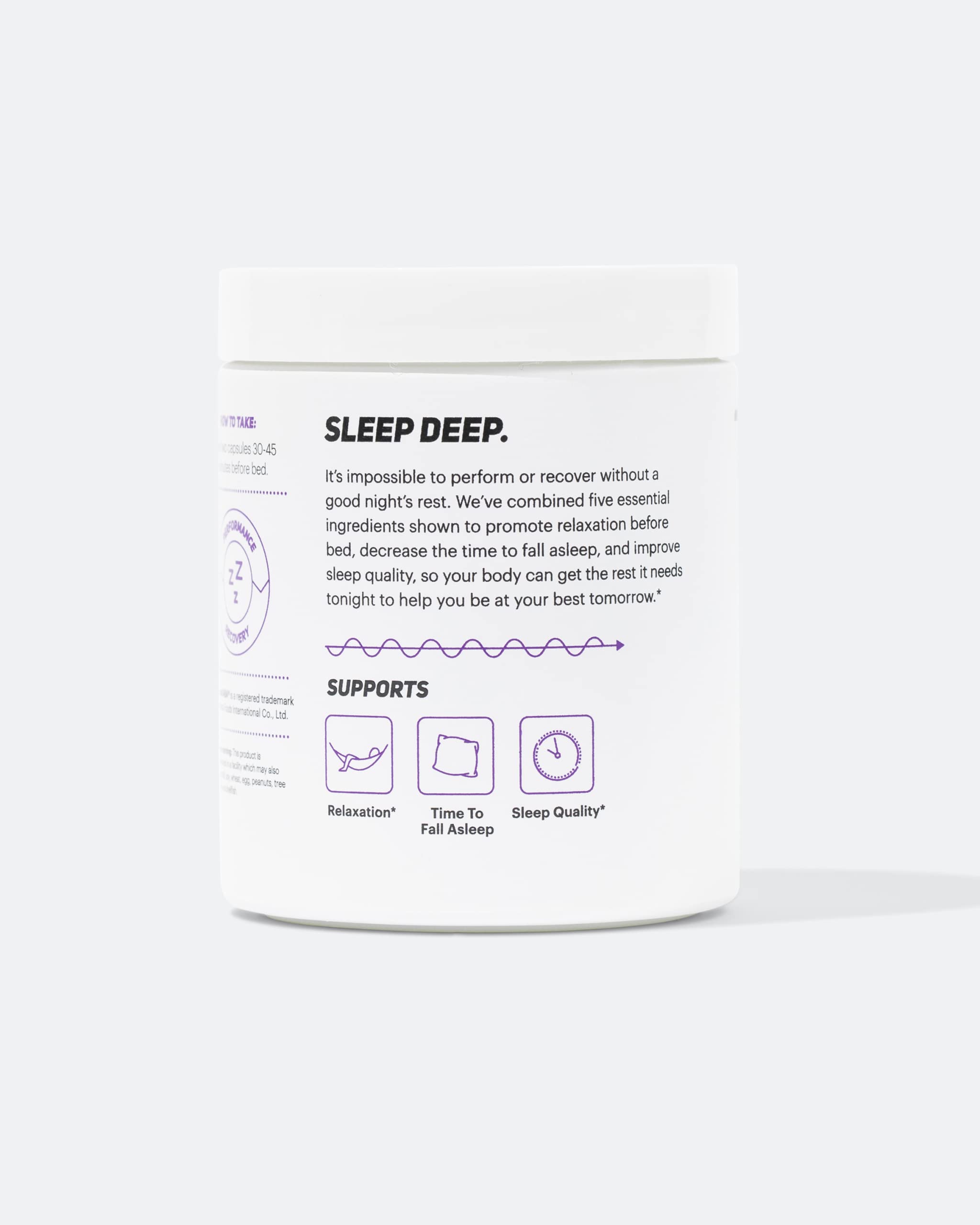 Melatonin ingredient close-up