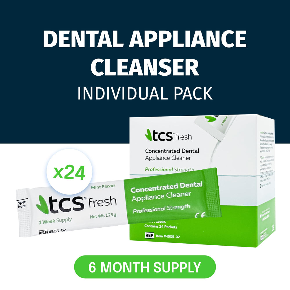 Six-month supply of TCS Fresh denture cleaner