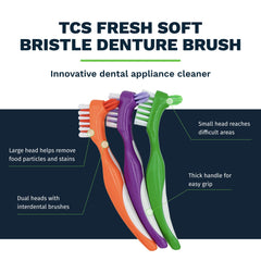Close-up of dual-head design with large soft bristles