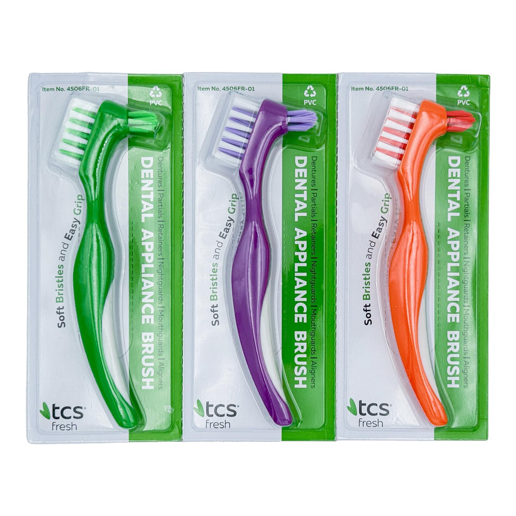 Product in use cleaning a dental appliance