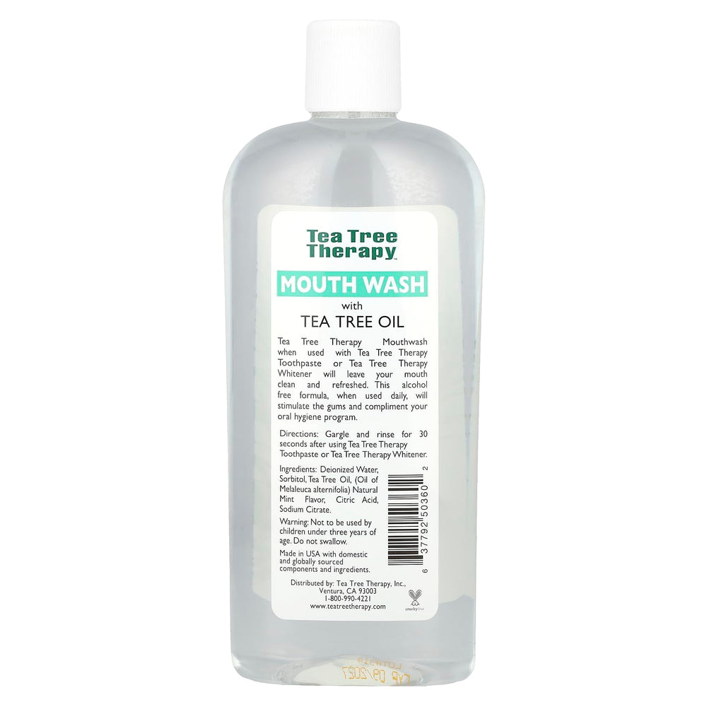 Pack of three Tea Tree Therapy Mouthwash bottles 12 oz each