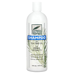 Tea Tree Therapy Shampoo bottle provides refreshing cleansing for all hair types.