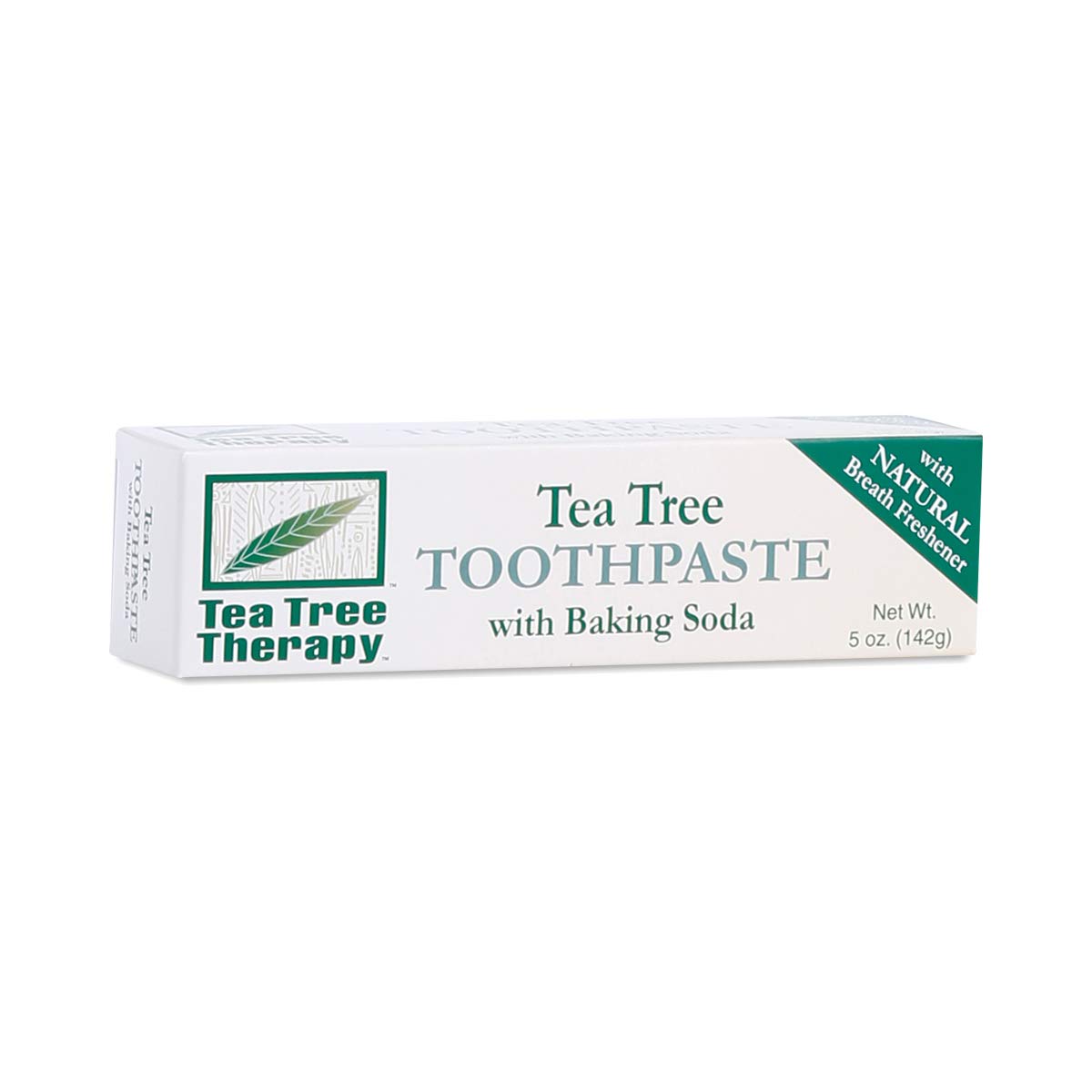 Back view and ingredients of Tea Tree Therapy Toothpaste 5 Oz 2 Pack