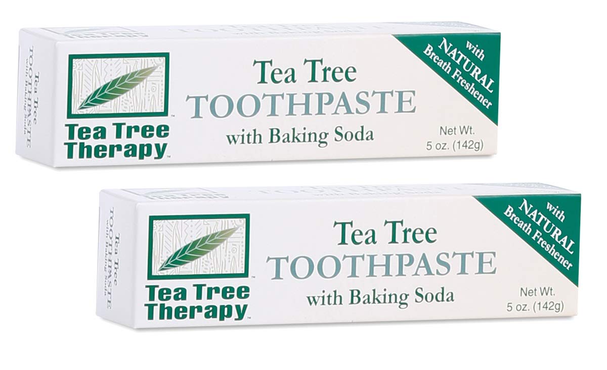 Front view of Tea Tree Therapy Toothpaste with Baking Soda 5 Oz 2 Pack