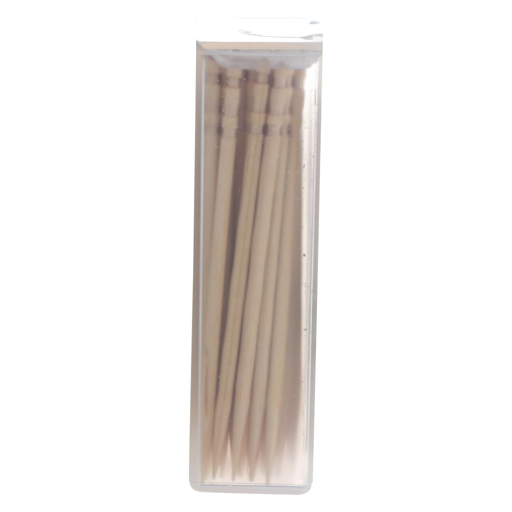 Mint flavored toothpicks close-up