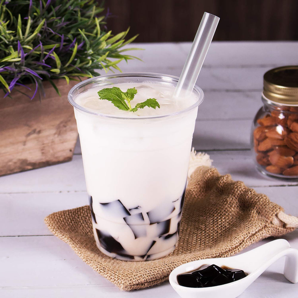 Close-up of grass jelly powder texture