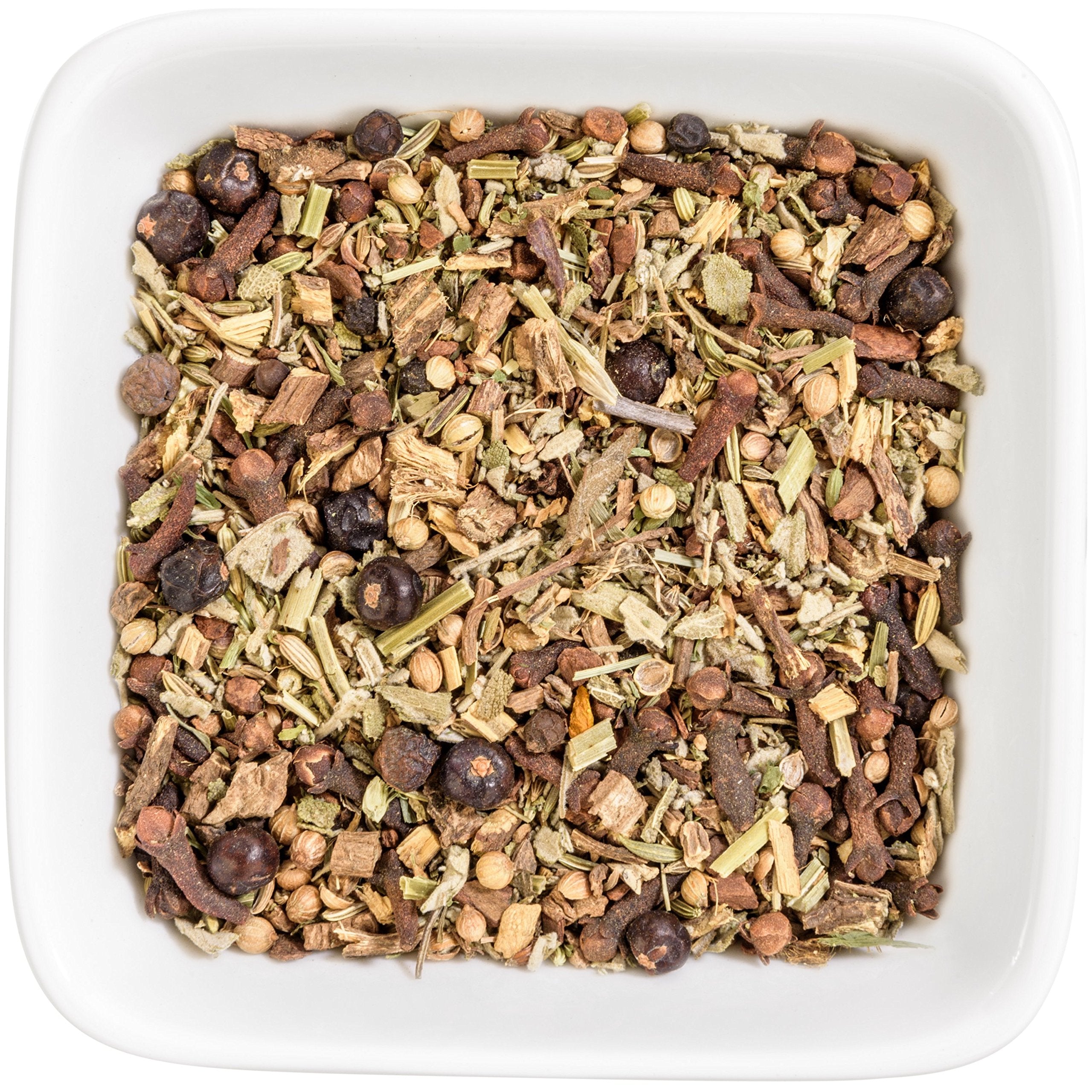 Brewing Tealyra Blood Cleanser Tea in a cup