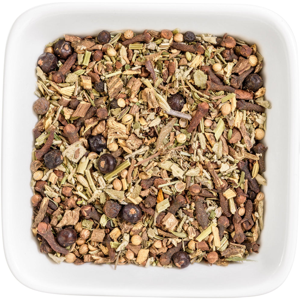 Brewing Tealyra Blood Cleanser Tea in a cup