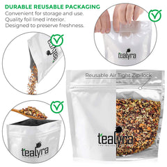 Senna Quick Cleanse loose-leaf herbal tea with hibiscus, rosehip and pomegranate