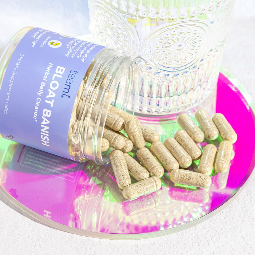 Evening use concept with Teami Bloat Banish capsules