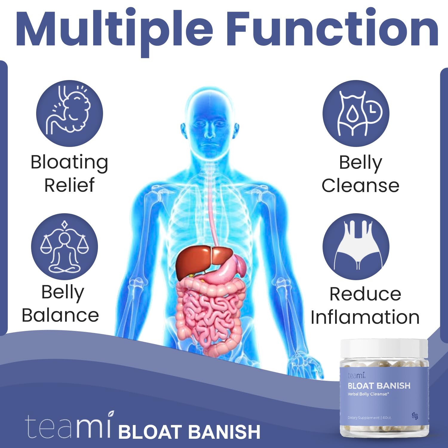 Digestive enzyme and probiotic blend in Teami Bloat Banish