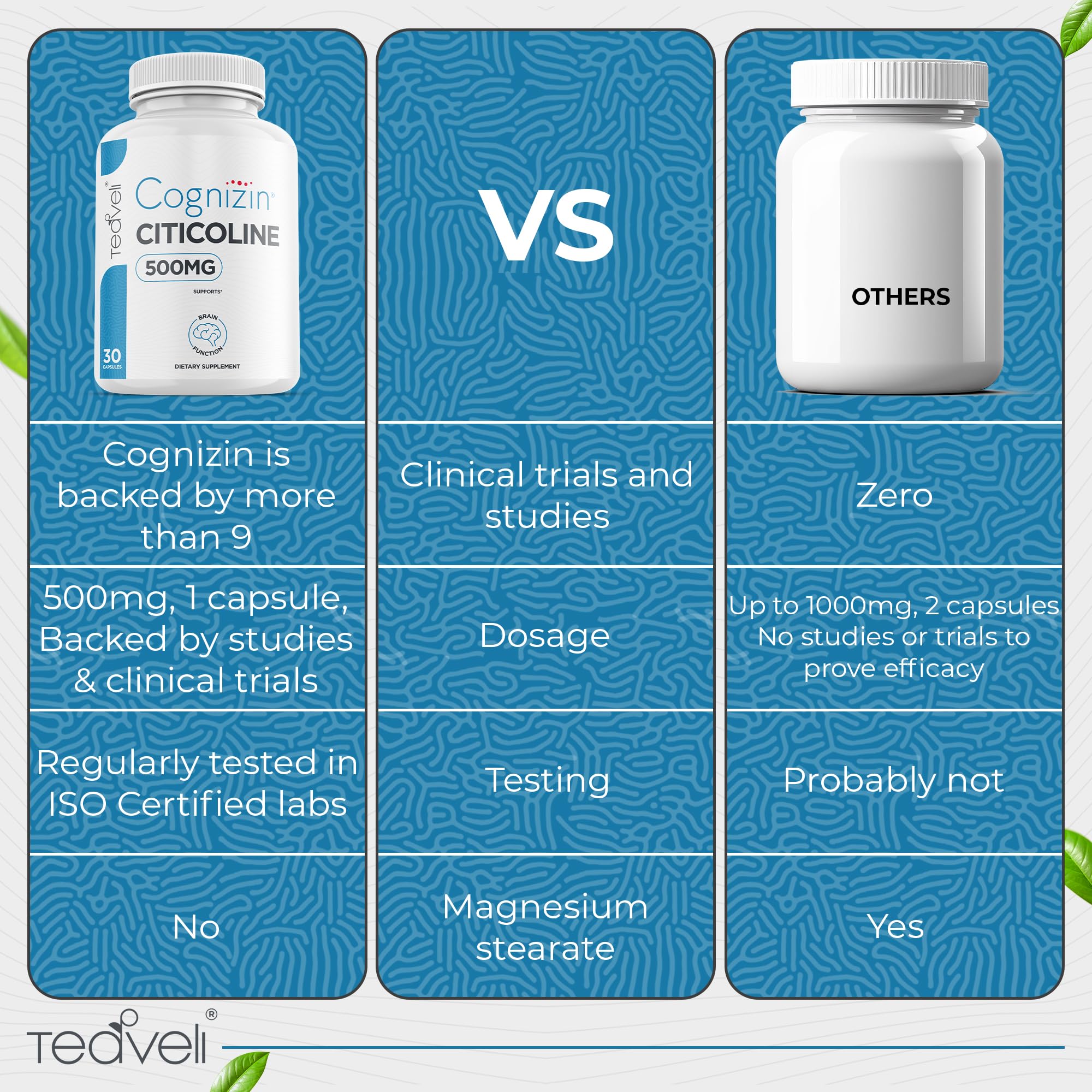 Brain energy and cognitive support graphic for Cognizin