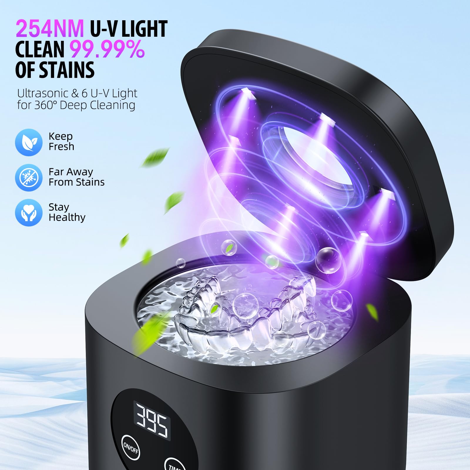 6 UV lights for dental appliance care