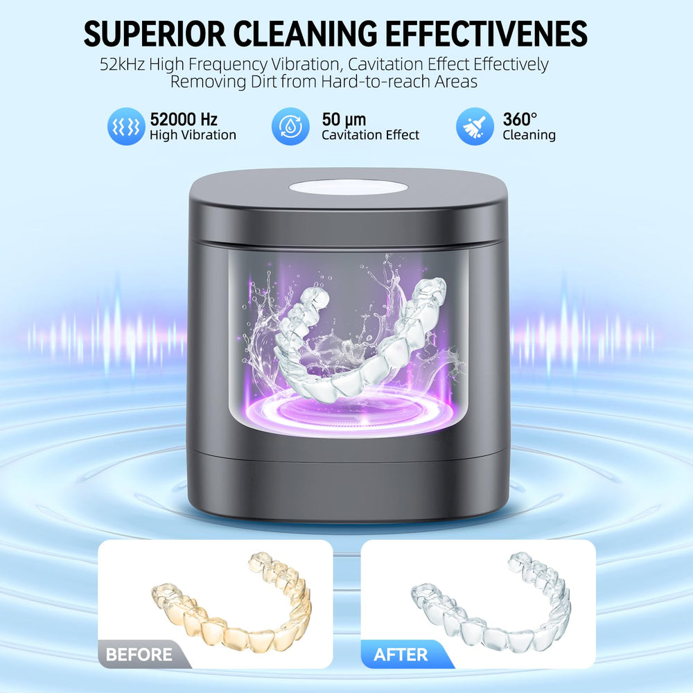 Close-up of 52kHz ultrasonic cleaning action