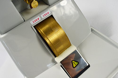 Close-up of 110V power rating and grinding wheel