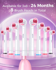 Eight replacement brush heads for Teeaegis toothbrush