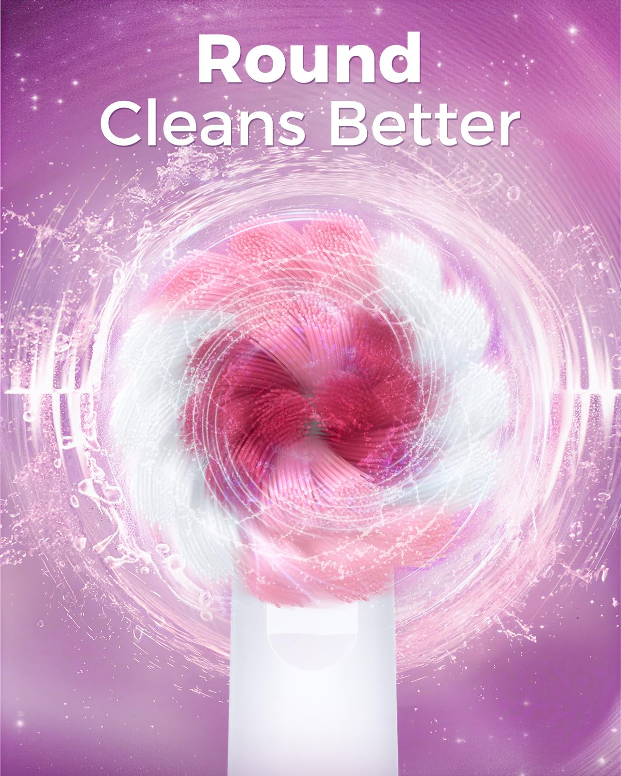 Side view of Teeaegis pink rotating electric toothbrush